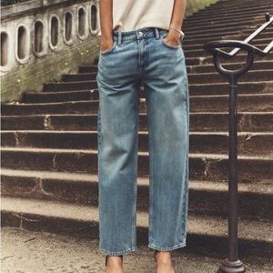 •ZARA• mid rise cropped z1975 straight leg